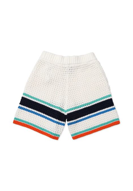 Bermuda All'Uncinetto Bianchi Con Righe Multicolori CASABLANCA KIDS | KS25-KW-97201